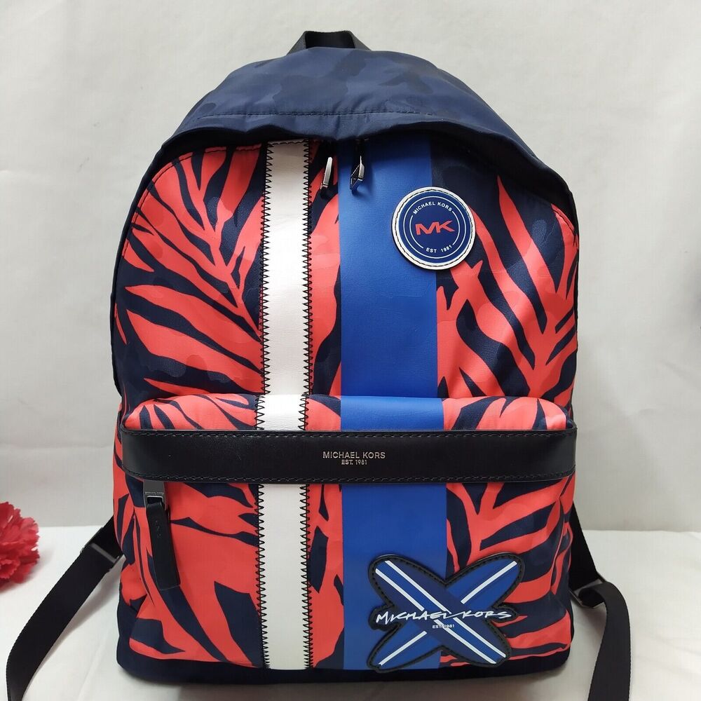 Michael Kors Kent Sport Multicolor Nylon Top Handle Zipper Backpack